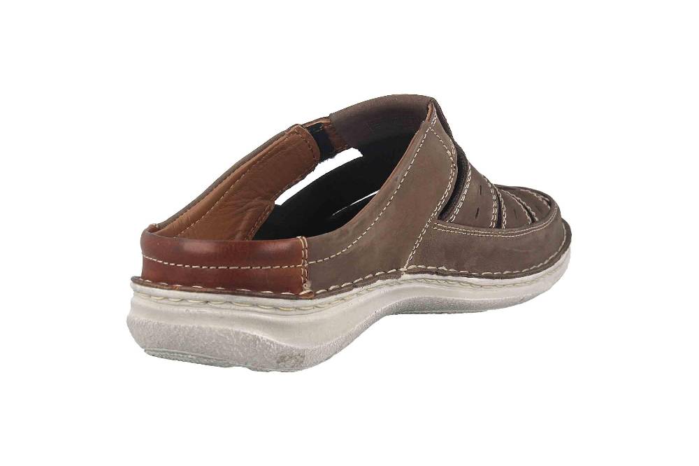 ﻿ Josef Seibel Anvers 76 Pantoletten in Übergrößen Grau 43676 21 711 große Herrenschuhe Top Angebot