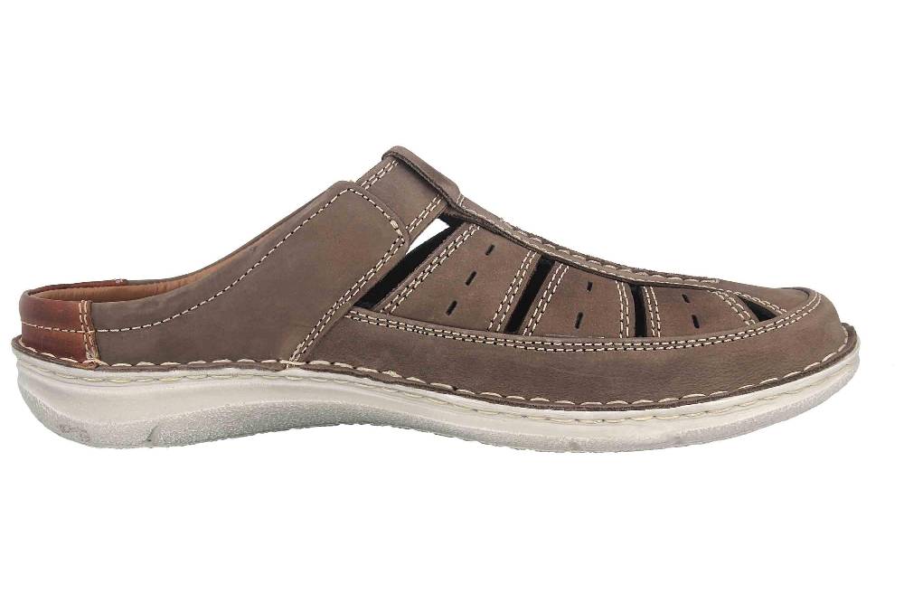 ﻿ Josef Seibel Anvers 76 Pantoletten in Übergrößen Grau 43676 21 711 große Herrenschuhe Top Angebot