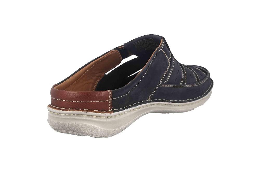 Josef Seibel Anvers 76 Pantoletten in Übergrößen Blau 43676 21 526 große Herrenschuhe Blitzangebot