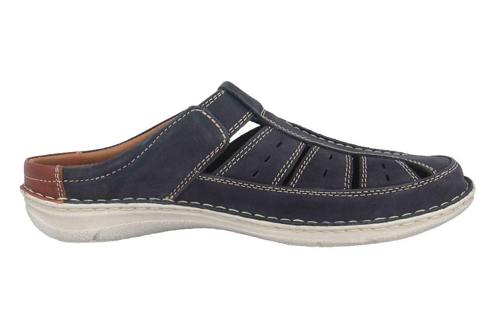 Josef Seibel Anvers 76 Pantoletten in Übergrößen Blau 43676 21 526 große Herrenschuhe Blitzangebot