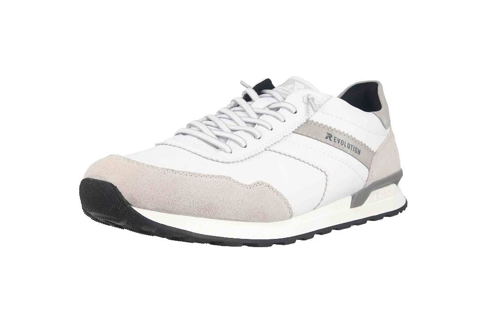 Rieker Evolution Sneaker in Übergrößen Weiß U0303-80 große Herrenschuhe Riesige Rabatte