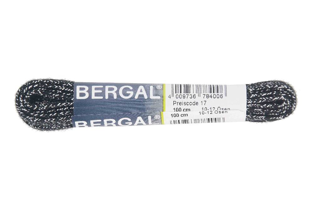 BNS - 8878 Glitzersenkel Schwarz/Silber - Diverse Längen Versandkostenfrei