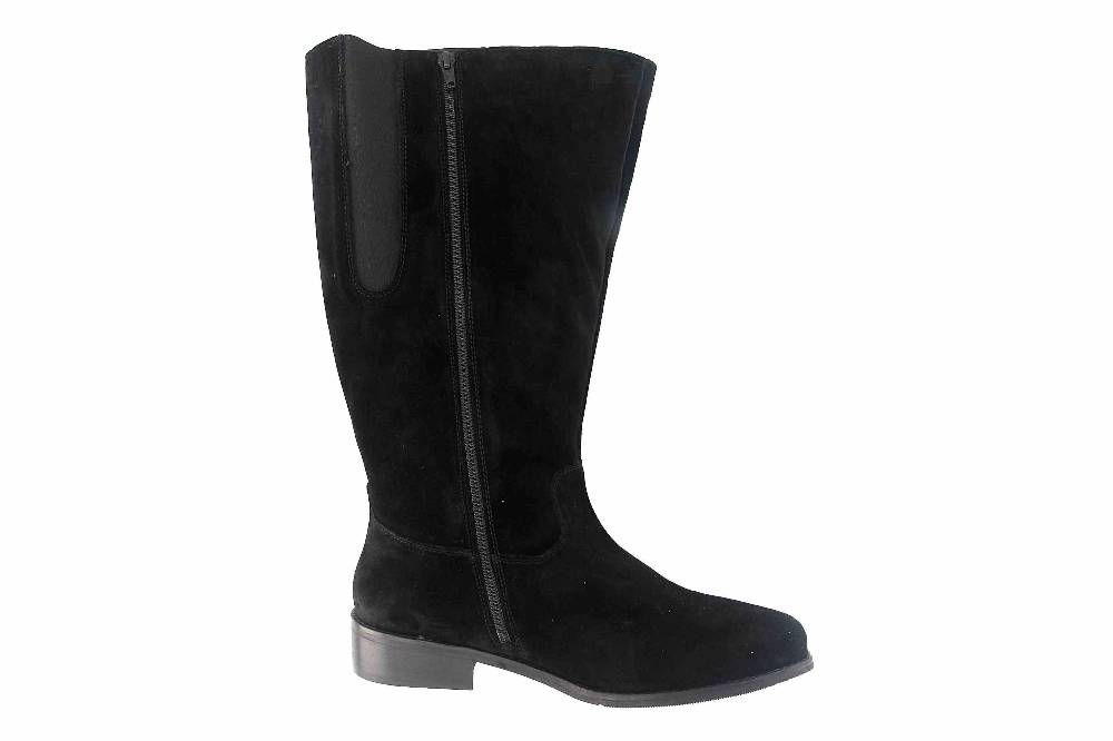 MayBe Weitschaftstiefel in Übergrößen Schwarz 67667 Black große Damenschuhe Valentinstagsangebot