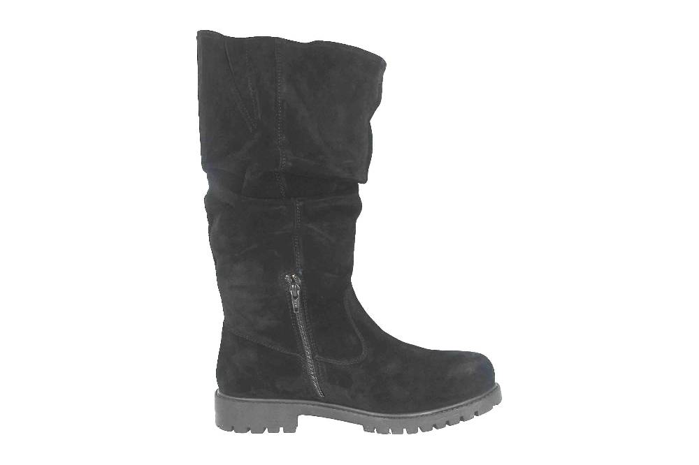 MayBe Weitschaftstiefel in Übergrößen Schwarz 67663 Black große Damenschuhe Lagerräumung