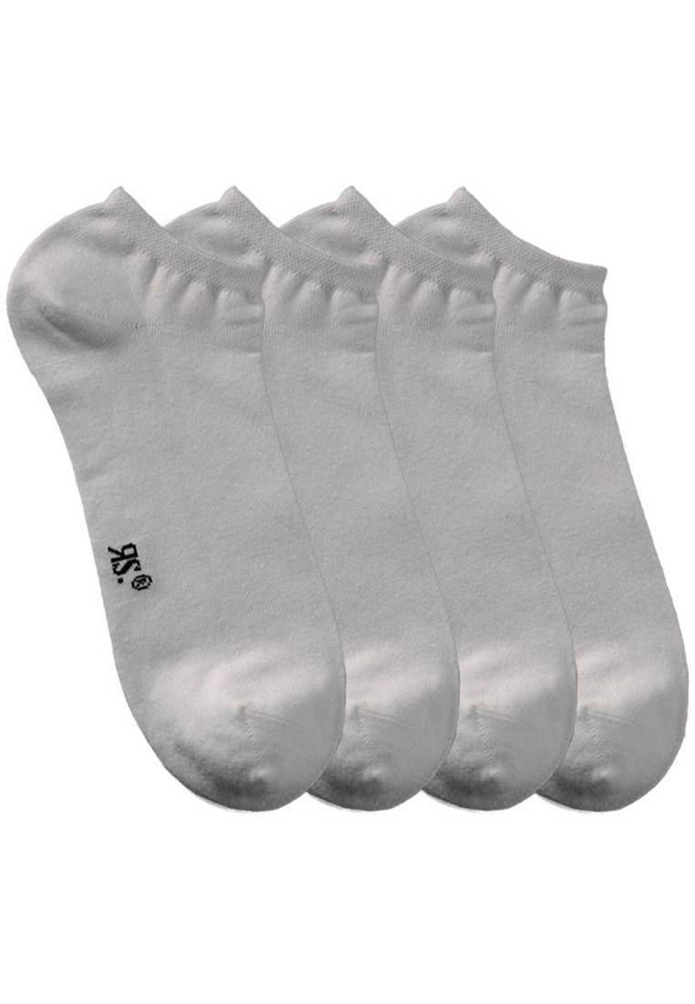 RIESE - Herren Sneakersocken 4er Pack - Weiß XXL Socken Fabrikladen