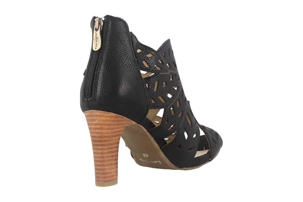 Laura Vita Sandaletten in Übergrößen Schwarz ALBANE 048 Noir große Damenschuhe im Angebot