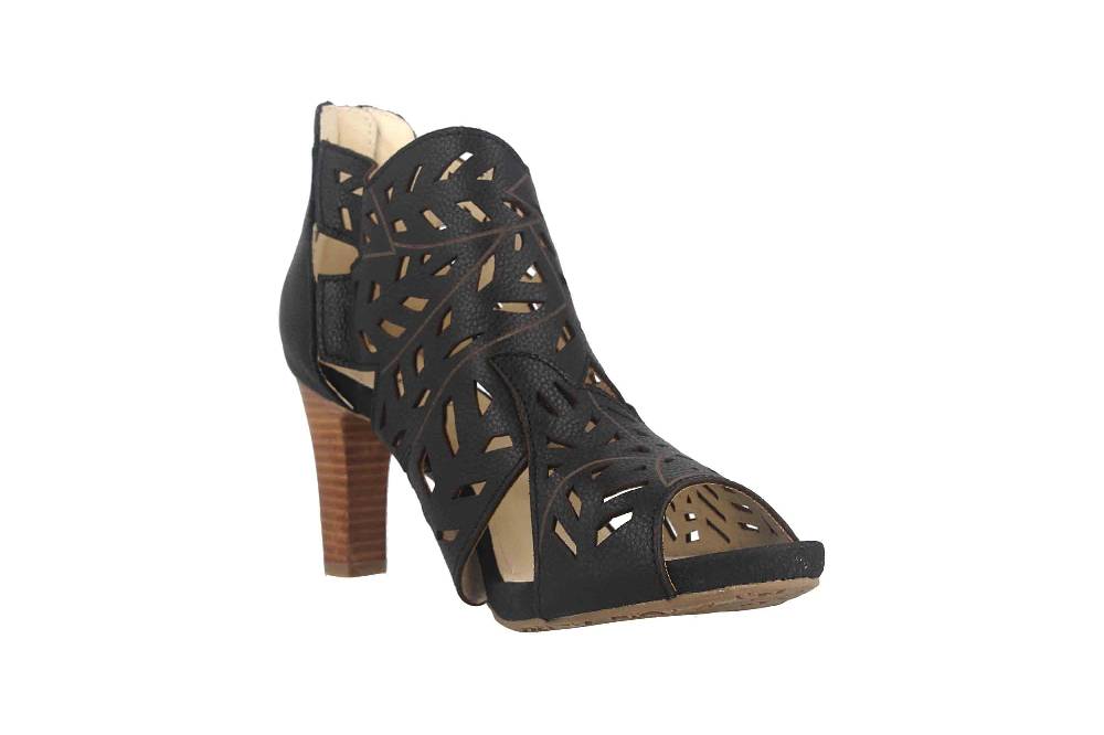 Laura Vita Sandaletten in Übergrößen Schwarz ALBANE 048 Noir große Damenschuhe im Angebot