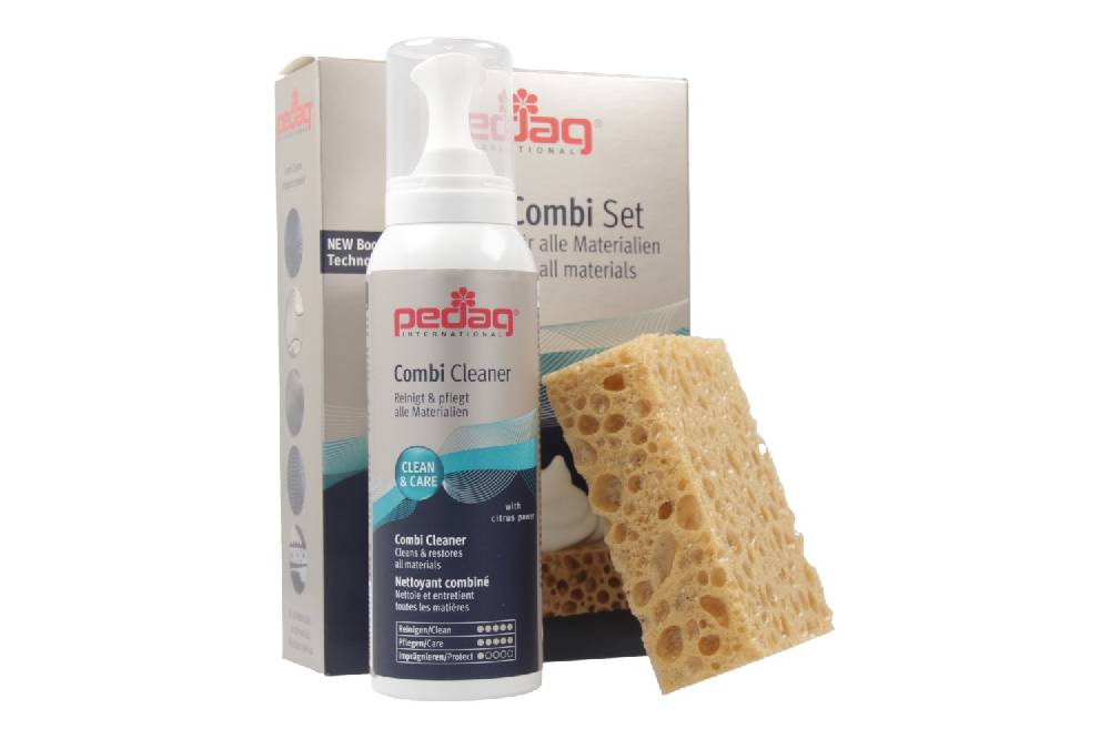 pedag - PFLEGE SCHAUM Combi Set mit Schwamm - Lederpflege 125 ml Vatertagsangebot