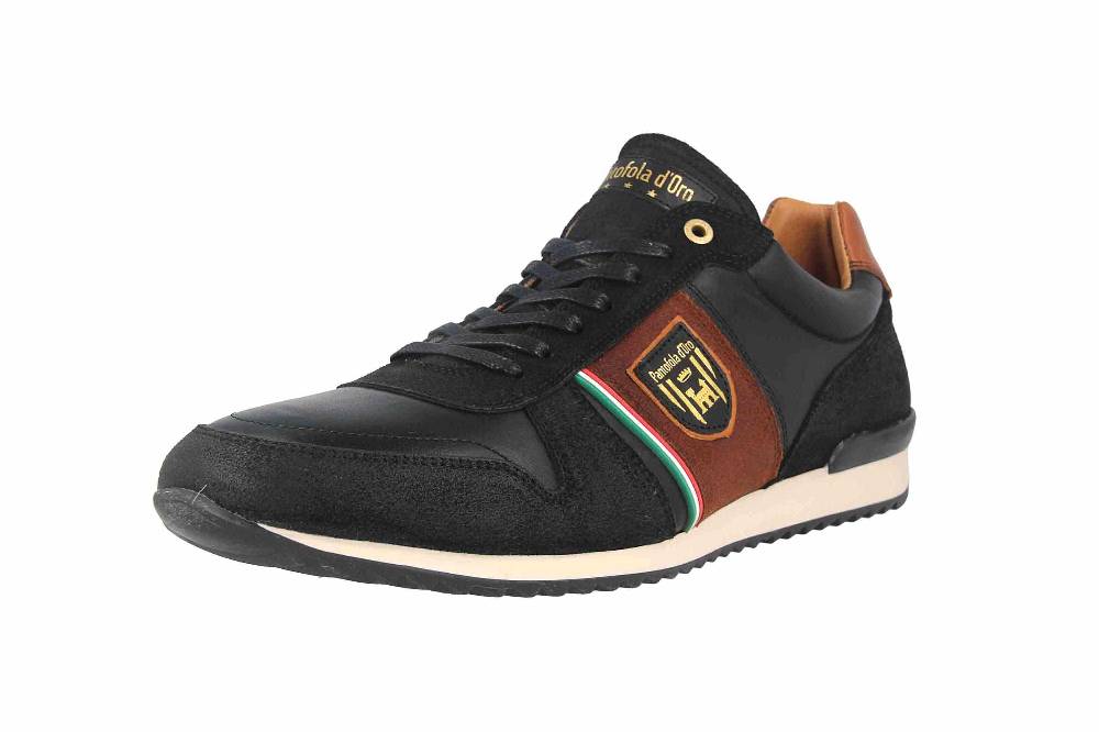 Pantofola d'Oro UMITO UOMO LOW XL Sneaker in Übergrößen Schwarz 10203038.25Y/10203075.25Y große Herrenschuhe Tiefpreis