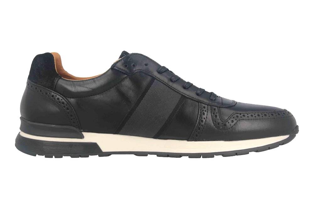 Pantofola d'Oro SANGANO UOMO LOW XL Sneaker in Übergrößen Schwarz 10203019.25Y/10203070.25Y große Herrenschuhe Super Sparpreis