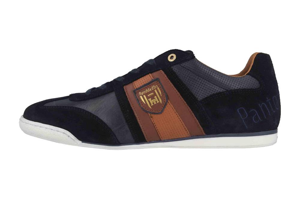 Pantofola d'Oro Imola Scudo Uomo Low Sneaker in Übergrößen Blau 10193040.29Y/10193084.29Y große Herrenschuhe Letzte 3 Tage