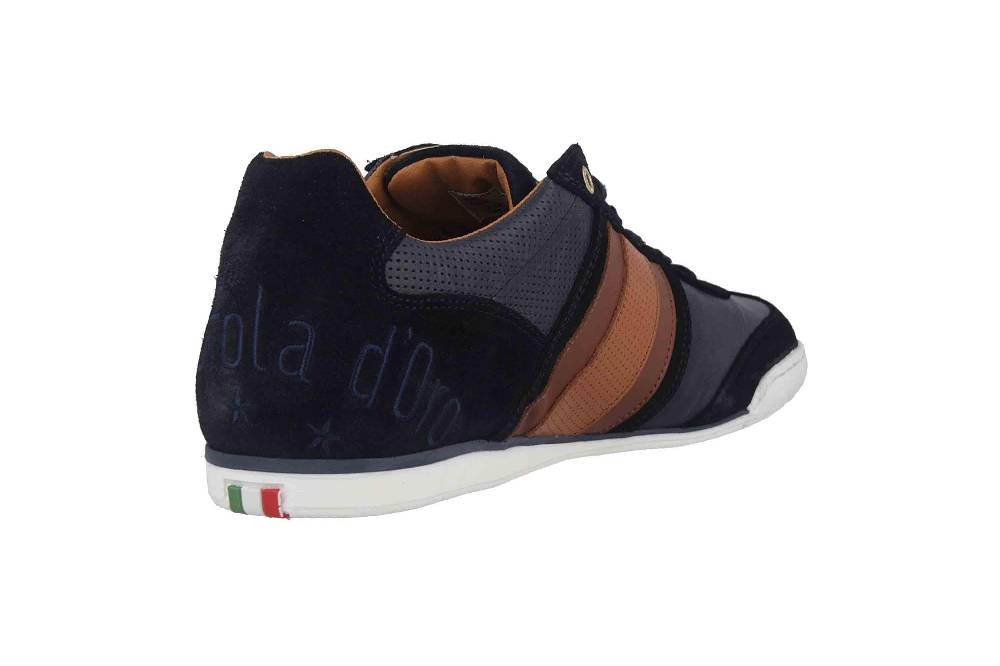 Pantofola d'Oro Imola Scudo Uomo Low Sneaker in Übergrößen Blau 10193040.29Y/10193084.29Y große Herrenschuhe Letzte 3 Tage