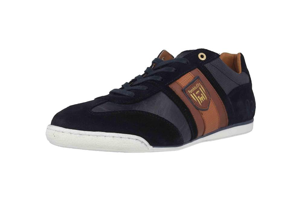 Pantofola d'Oro Imola Scudo Uomo Low Sneaker in Übergrößen Blau 10193040.29Y/10193084.29Y große Herrenschuhe Letzte 3 Tage
