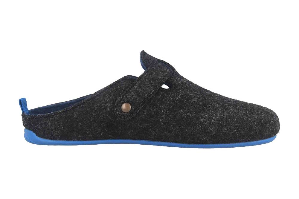 Andres Machado Clogs & Hausschuhe in Übergrößen Schwarz VAL Black Blue/ Herren große Herrenschuhe Sonderangebot der Fabrik