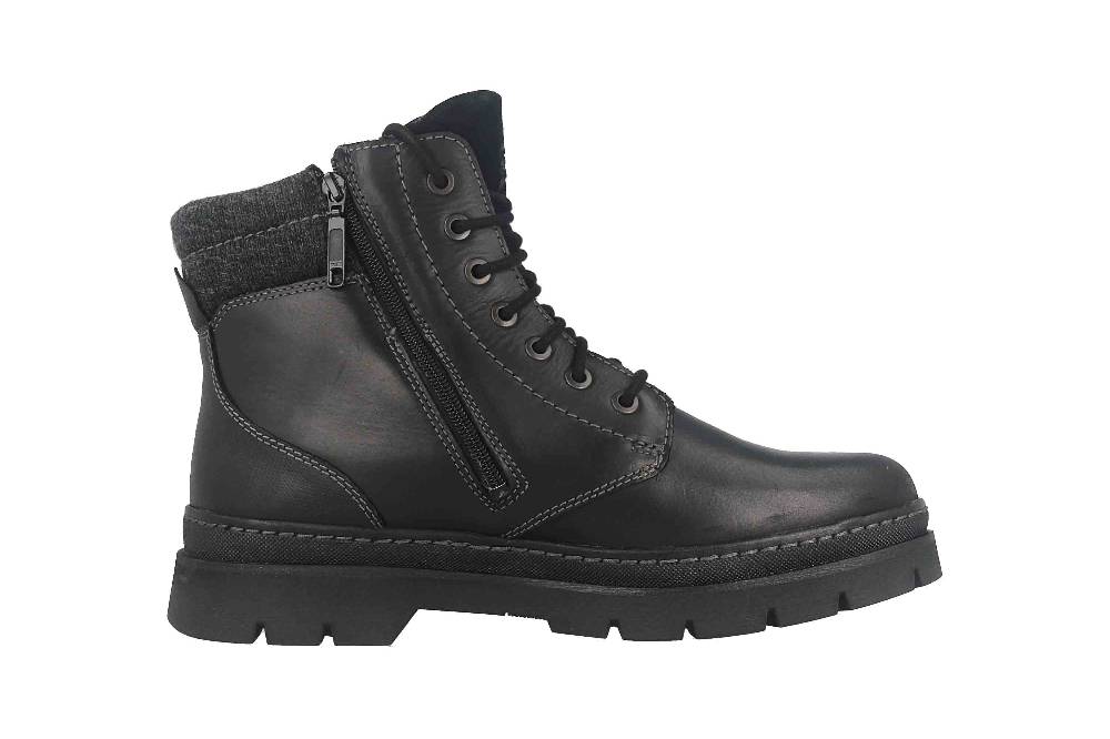 Fretz Men Zoran Boots in Übergrößen Schwarz 2410.8438-51 große Herrenschuhe Fabrikladen