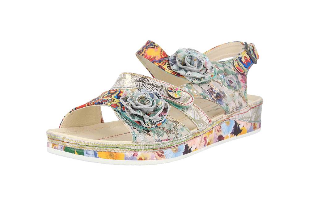 Laura Vita Sandalen in Übergrößen Mehrfarbig BRCUELO 06 Vert große Damenschuhe Fabrikverkauf