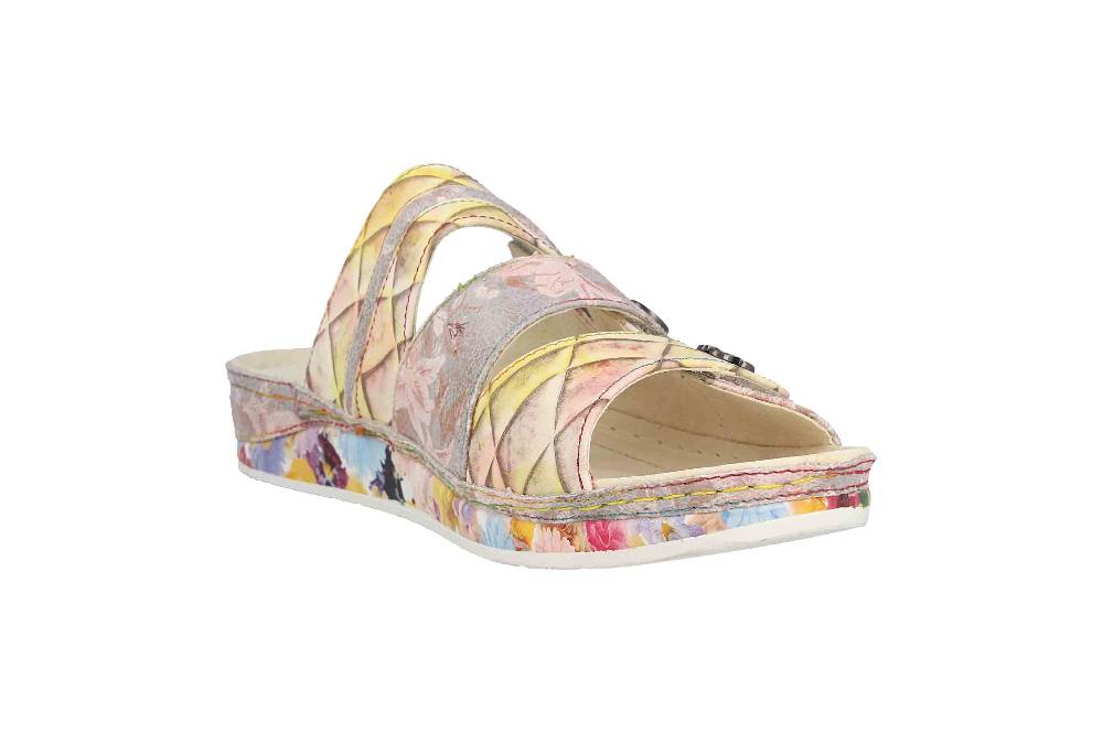 Laura Vita Pantoletten in Übergrößen Mehrfarbig BRCUELO 75 Beige große Damenschuhe Limitierter Zeitrabatt