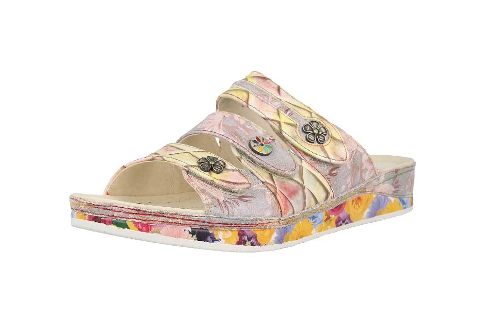 Laura Vita Pantoletten in Übergrößen Mehrfarbig BRCUELO 75 Beige große Damenschuhe Limitierter Zeitrabatt