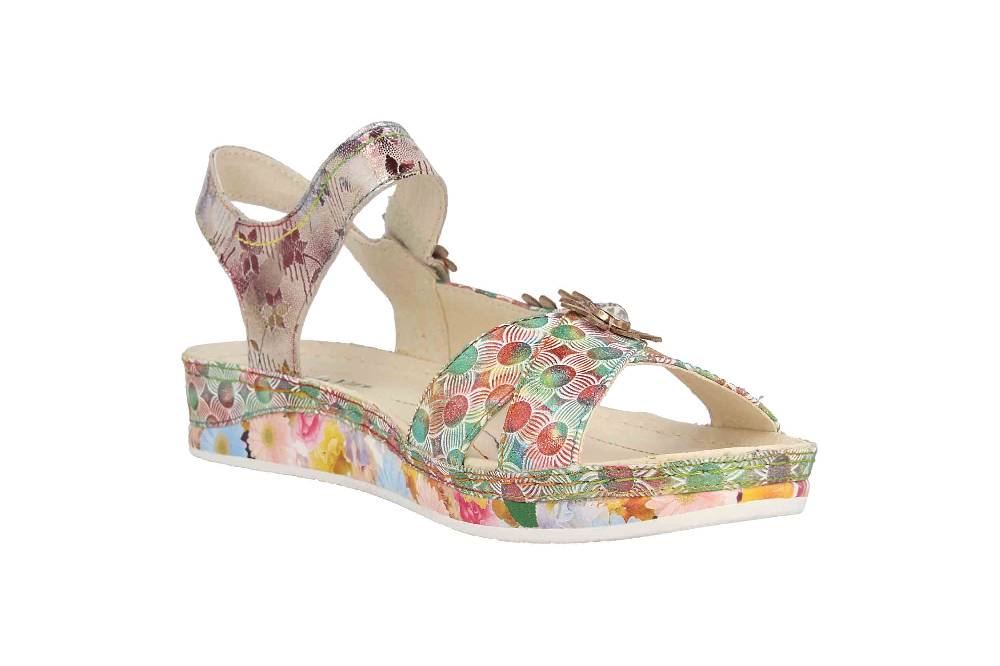Laura Vita Sandalen in Übergrößen Mehrfarbig BRCUELO 81 Café große Damenschuhe Sonderangebot