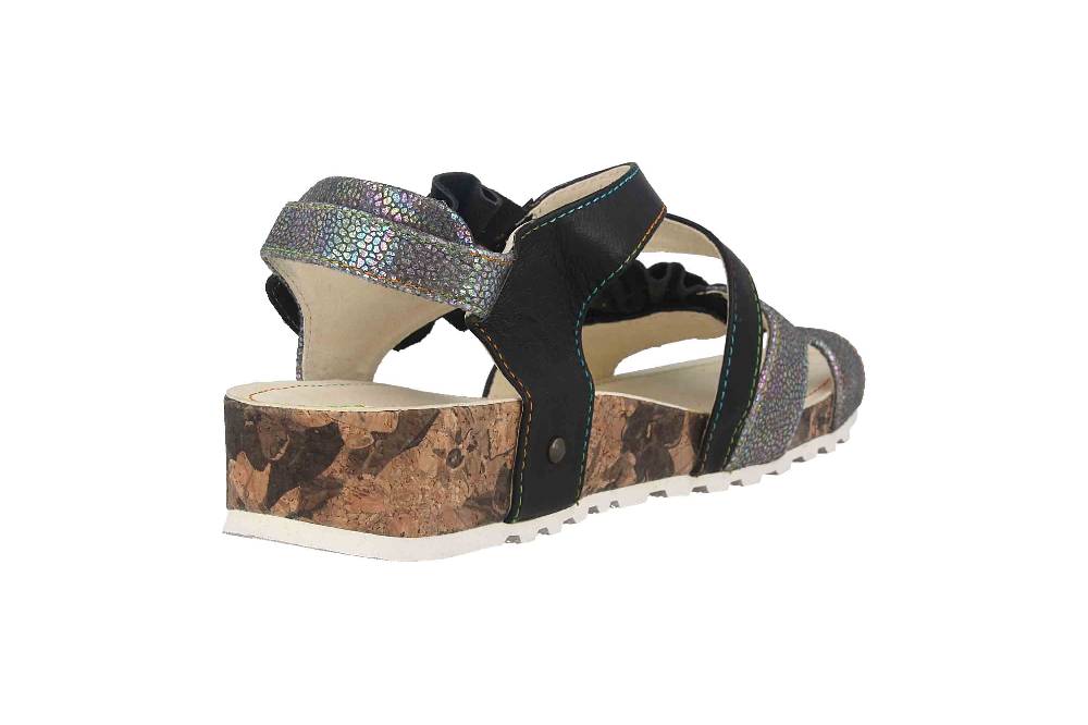 Laura Vita Sandalen in Übergrößen Mehrfarbig BRCYANO 68 Noir große Damenschuhe Großer Ausverkauf