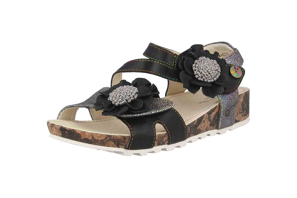 Laura Vita Sandalen in Übergrößen Mehrfarbig BRCYANO 68 Noir große Damenschuhe Großer Ausverkauf