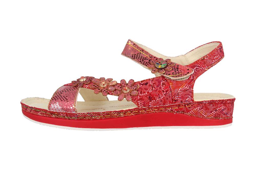 Laura Vita Sandalen in Übergrößen Mehrfarbig BRCUELO 81 Cerise große Damenschuhe Saisonschlussverkauf