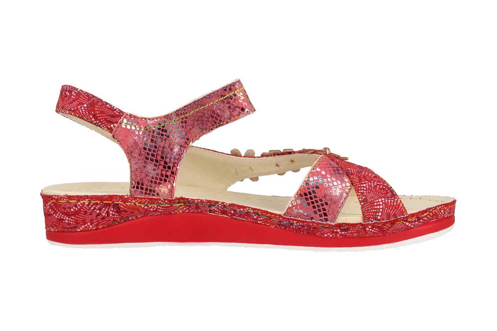 Laura Vita Sandalen in Übergrößen Mehrfarbig BRCUELO 81 Cerise große Damenschuhe Saisonschlussverkauf