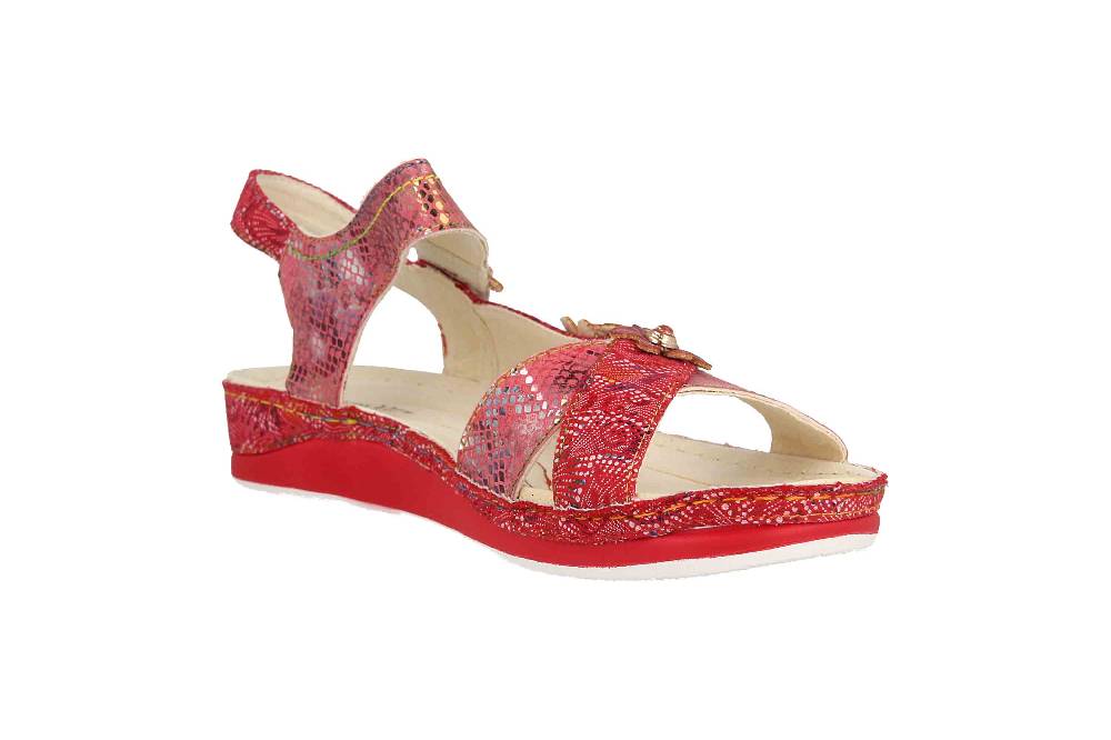 Laura Vita Sandalen in Übergrößen Mehrfarbig BRCUELO 81 Cerise große Damenschuhe Saisonschlussverkauf
