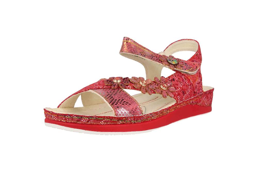 Laura Vita Sandalen in Übergrößen Mehrfarbig BRCUELO 81 Cerise große Damenschuhe Saisonschlussverkauf