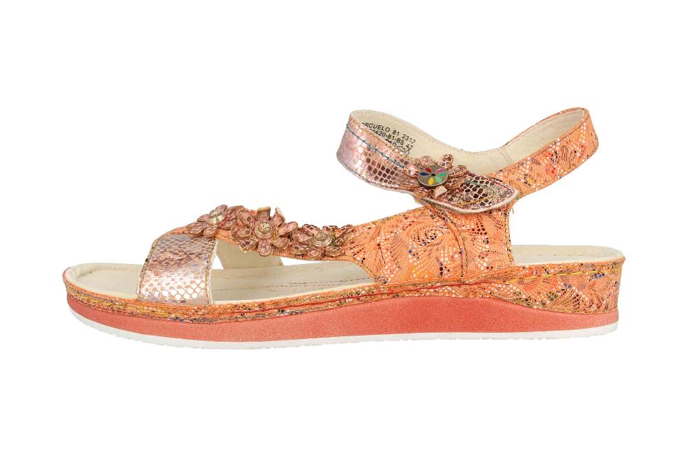 Laura Vita Sandalen in Übergrößen Mehrfarbig BRCUELO 81 Orange große Damenschuhe Black Friday