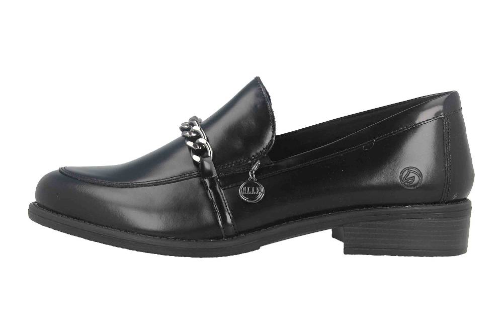Remonte Slipper in Übergrößen Schwarz D0F03-01 große Damenschuhe Top Angebot