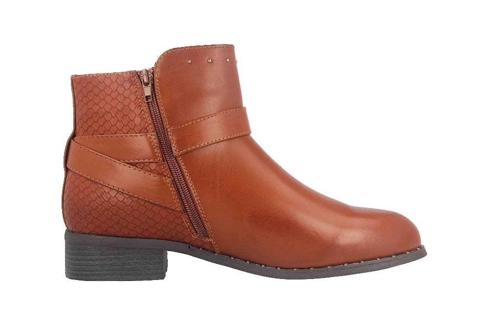 Fitters Footwear Alma Stiefeletten in Übergrößen Braun 2.239210 Brandy große Damenschuhe Tiefpreis