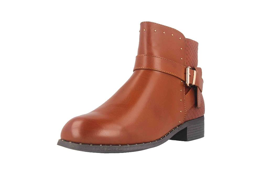 Fitters Footwear Alma Stiefeletten in Übergrößen Braun 2.239210 Brandy große Damenschuhe Tiefpreis