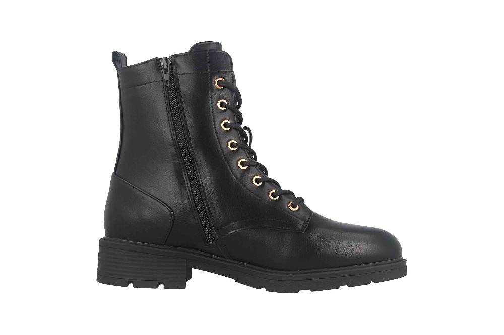 Fitters Footwear Angela Stiefeletten in Übergrößen Schwarz 2AA0380202 Black große Damenschuhe Neueste Stile