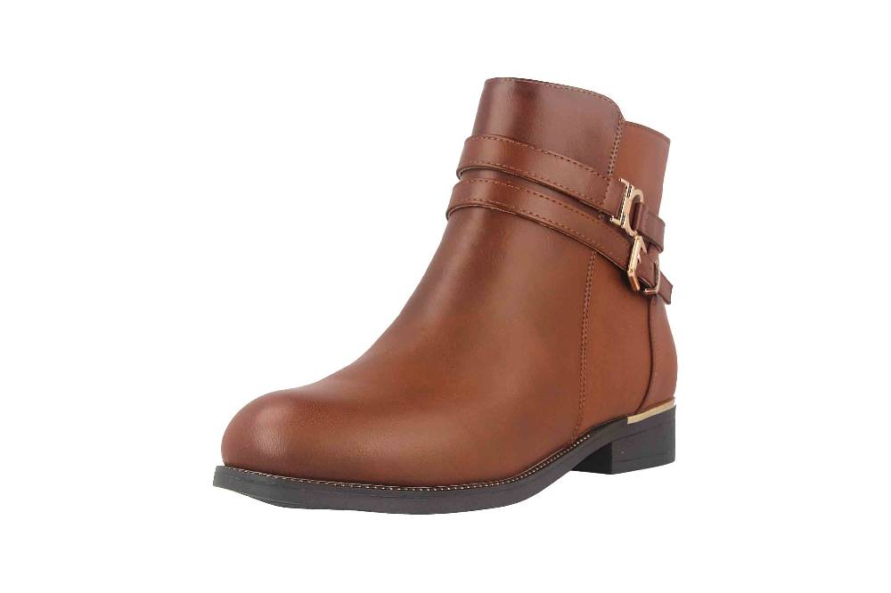 Fitters Footwear Sina Stiefeletten in Übergrößen Braun 2AA0211306 Cognac große Damenschuhe Letzter Tag