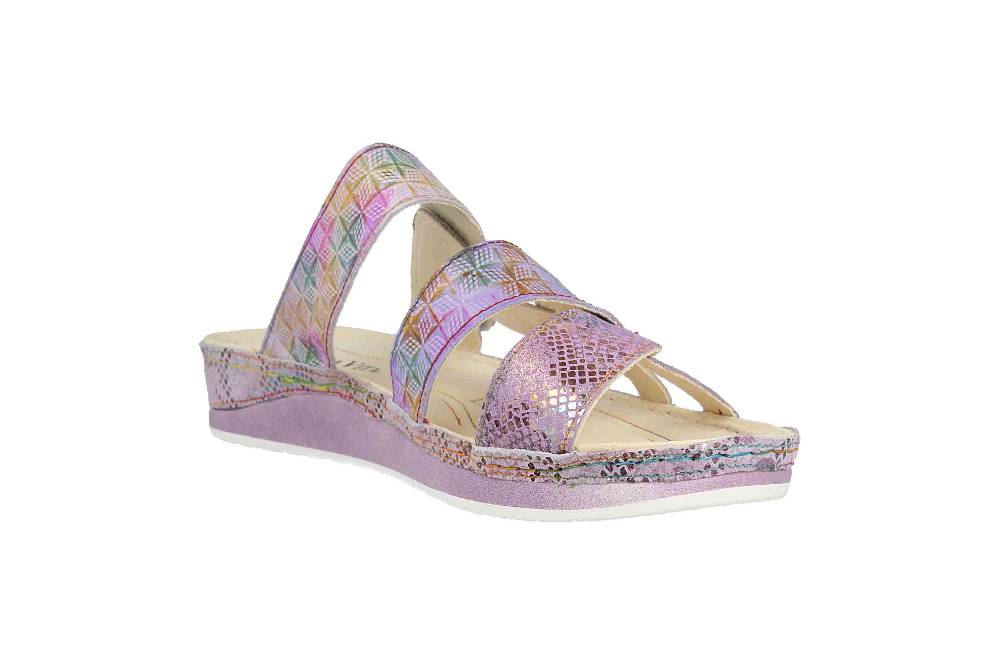 Laura Vita Pantoletten in Übergrößen Mehrfarbig BRUEL 05 Lilas große Damenschuhe Nur noch ein Tag übrig