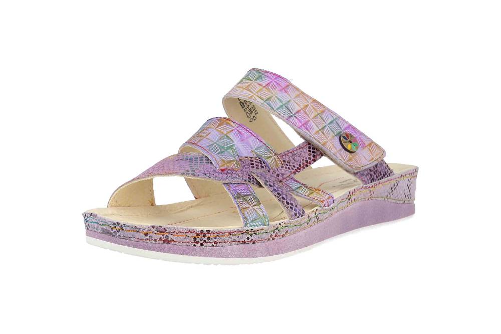 Laura Vita Pantoletten in Übergrößen Mehrfarbig BRUEL 05 Lilas große Damenschuhe Nur noch ein Tag übrig