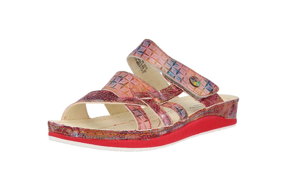 Laura Vita Pantoletten in Übergrößen Mehrfarbig BRUEL 05 Fushia große Damenschuhe Riesige Rabatte