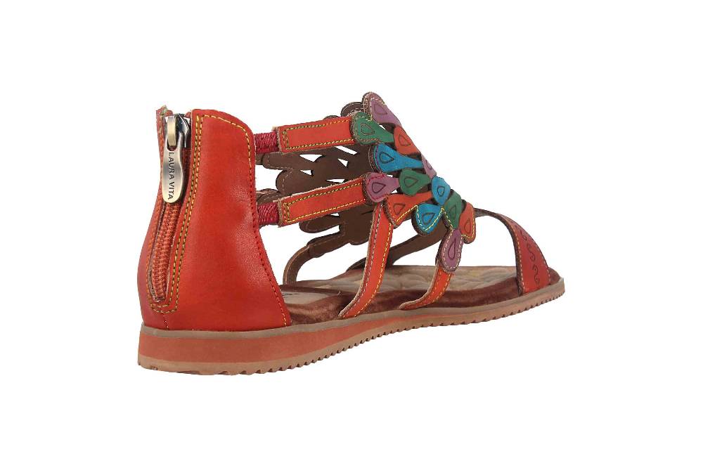 Laura Vita Sandalen in Übergrößen Mehrfarbig VACA Orange große Damenschuhe Kostenloser Versand international
