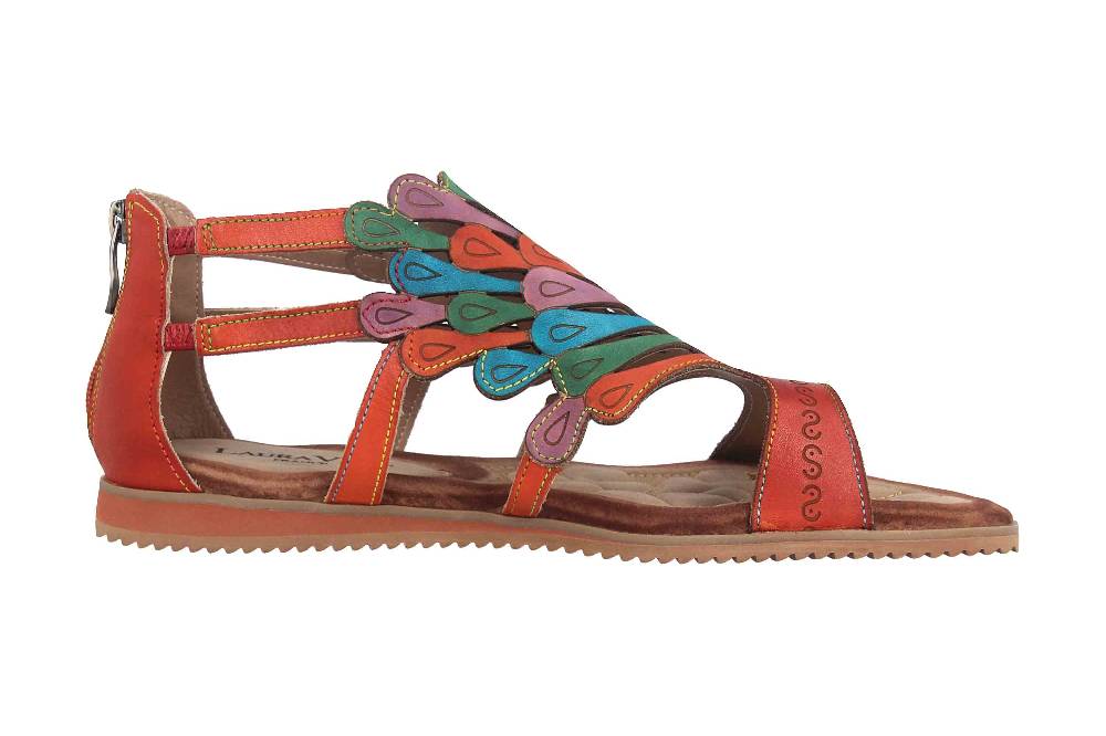 Laura Vita Sandalen in Übergrößen Mehrfarbig VACA Orange große Damenschuhe Kostenloser Versand international