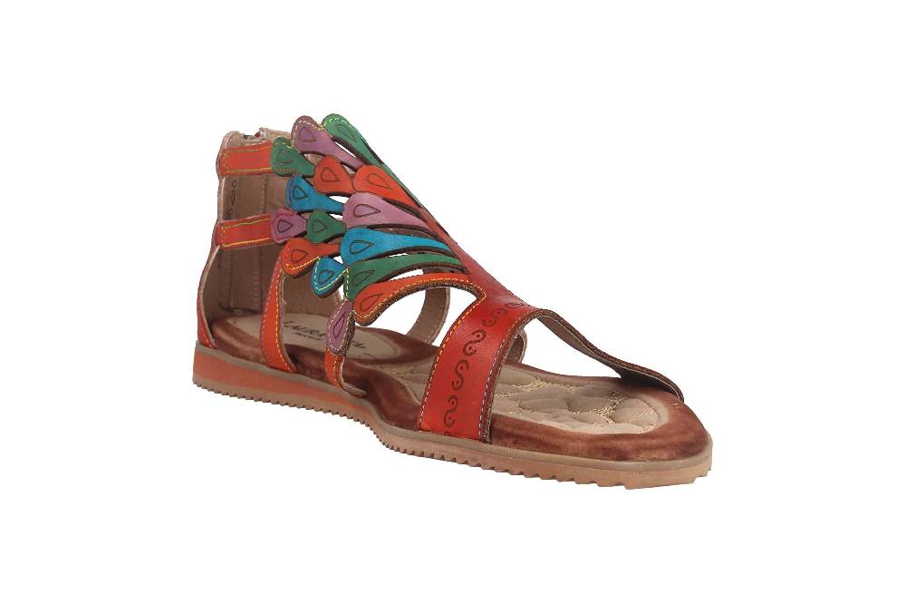 Laura Vita Sandalen in Übergrößen Mehrfarbig VACA Orange große Damenschuhe Kostenloser Versand international