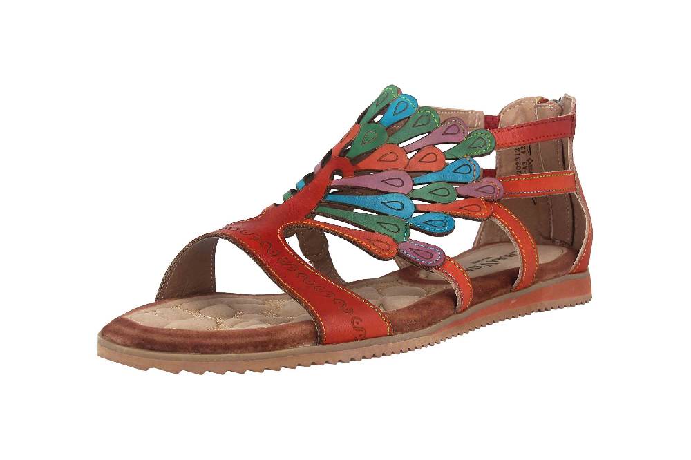 Laura Vita Sandalen in Übergrößen Mehrfarbig VACA Orange große Damenschuhe Kostenloser Versand international