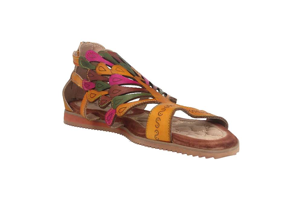 Laura Vita Sandalen in Übergrößen Mehrfarbig VACA Jaune große Damenschuhe Begrenzt auf 3 Tage
