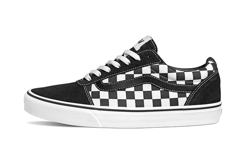 VANS MN Ward (Checkered) Black/True WH Sneaker in Übergrößen Mehrfarbig VN0A38DMPVJ1 große Herrenschuhe Großer Ausverkauf