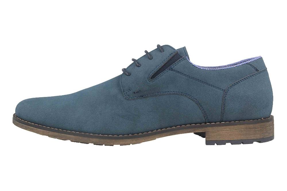 Mavins Halbschuhe in Übergrößen Blau 3HH0180302 4100 Navy PU Nubuck große Herrenschuhe Super Rabatt