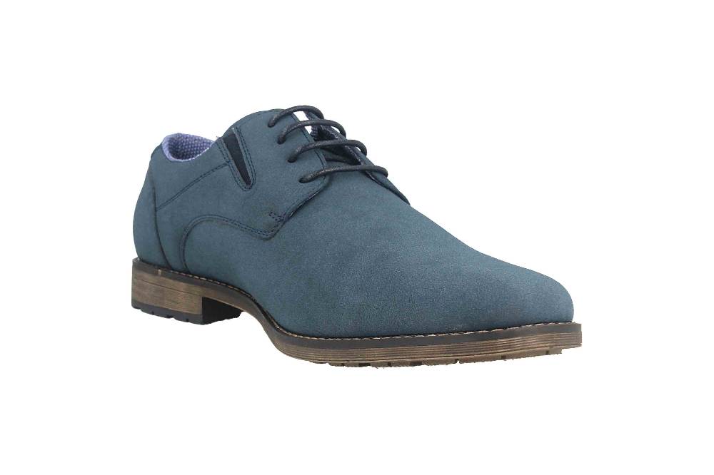 Mavins Halbschuhe in Übergrößen Blau 3HH0180302 4100 Navy PU Nubuck große Herrenschuhe Super Rabatt