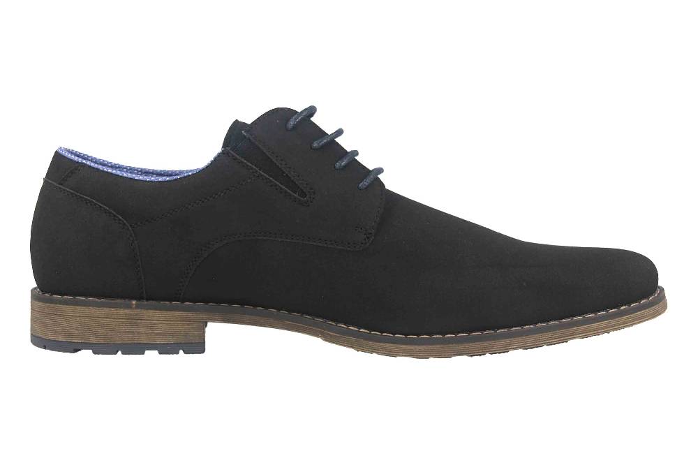 Mavins Halbschuhe in Übergrößen Schwarz 3HH0180302 2100 Black PU Nubuck große Herrenschuhe Clearance-Verkauf