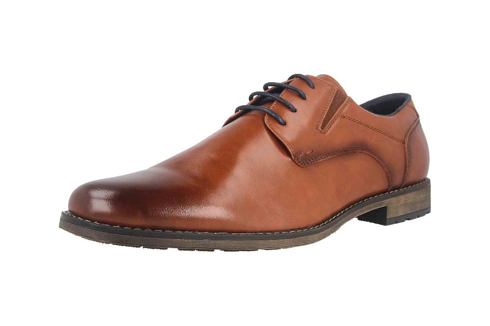 Mavins Halbschuhe in Übergrößen Braun 3HH0180301 3300 Cognac PU große Herrenschuhe Kostenloser Versand international