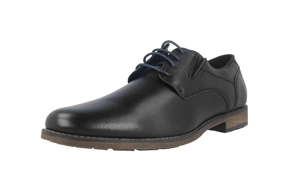 Mavins Halbschuhe in Übergrößen Schwarz 3HH0180301 2100 Black PU große Herrenschuhe Fabrikladen