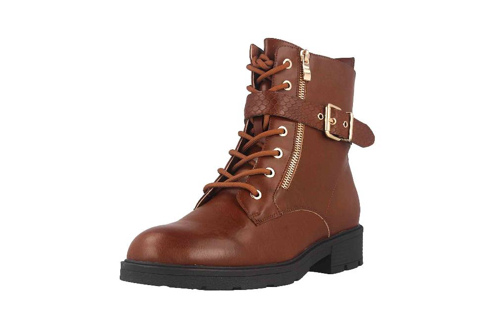 Fitters Footwear Stiefeletten in Übergrößen Braun 2237231 Amalia Brandy große Damenschuhe Lagerräumung